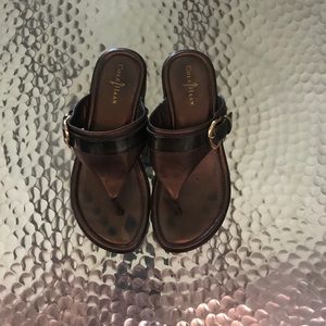 Cole Haan flip flops with heel